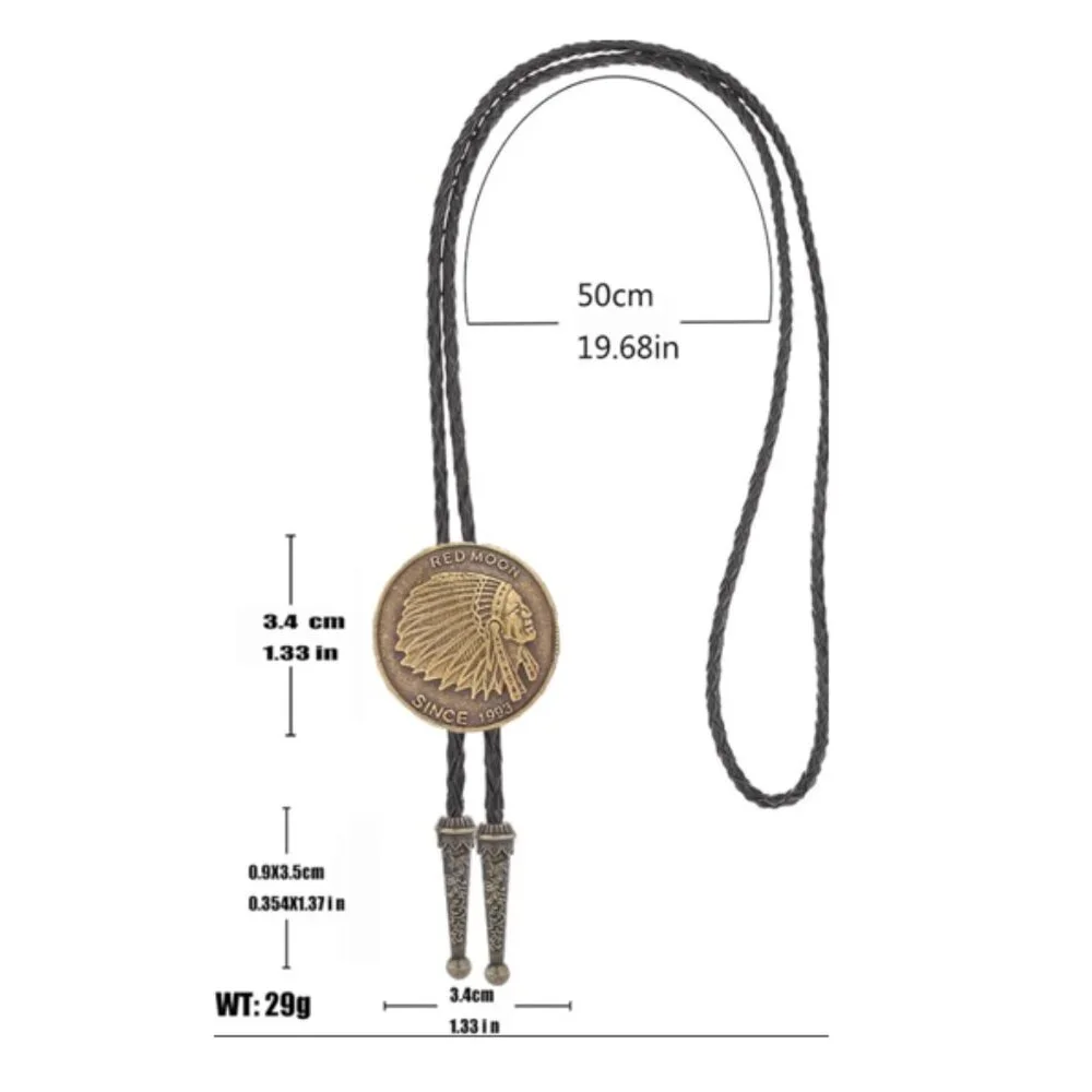 Red Moon Vintage Native American Western Bolo Western Tie NWT